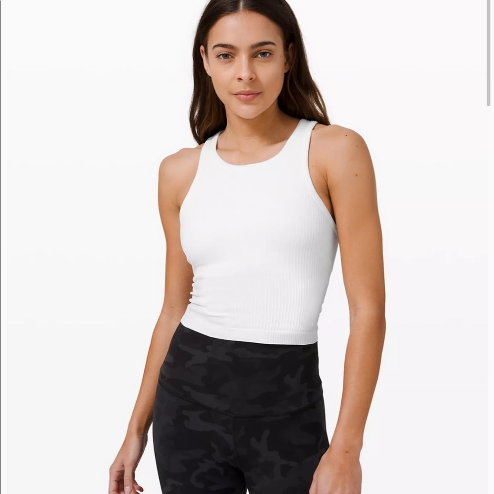 Lululemon Ebb to street racerback crop tank
